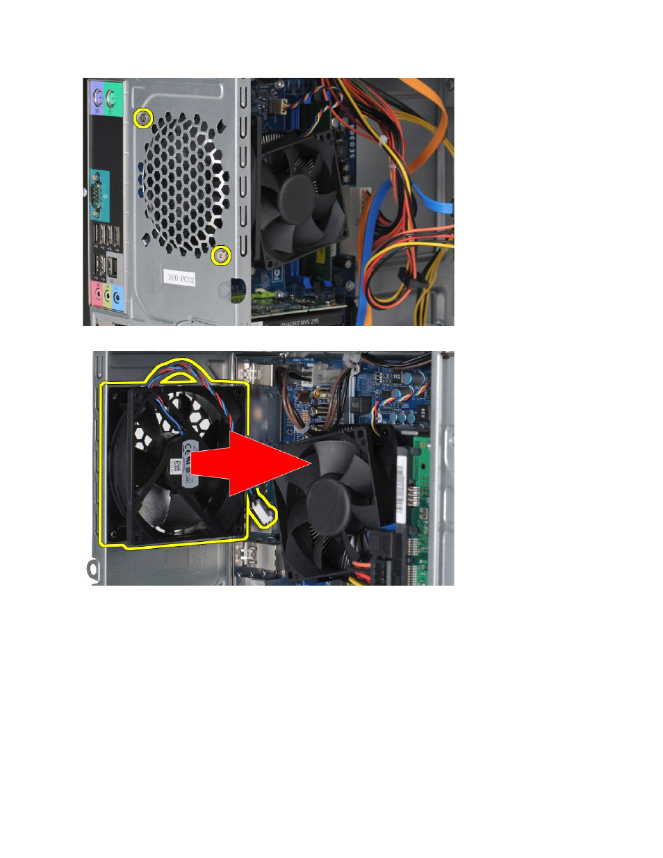 Replacing the chassis fan | Dell Precision T1500 (Late 2009) User Manual | Page 16 / 48