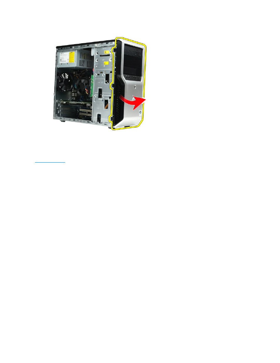 Replacing the front panel | Dell Precision T1500 (Late 2009) User Manual | Page 20 / 48