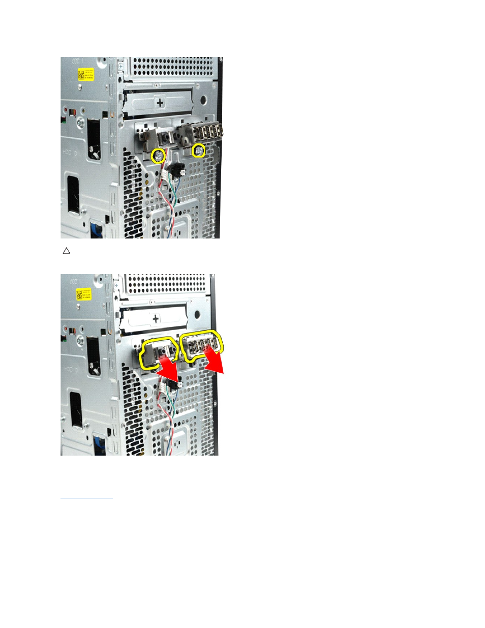 Replacing the front i/o panel | Dell Precision T1500 (Late 2009) User Manual | Page 22 / 48