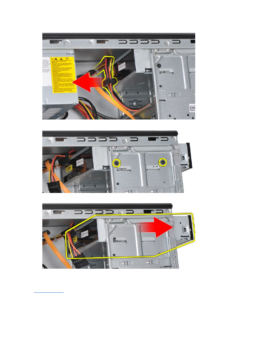 Replacing the optical drive | Dell Precision T1500 (Late 2009) User Manual | Page 31 / 48