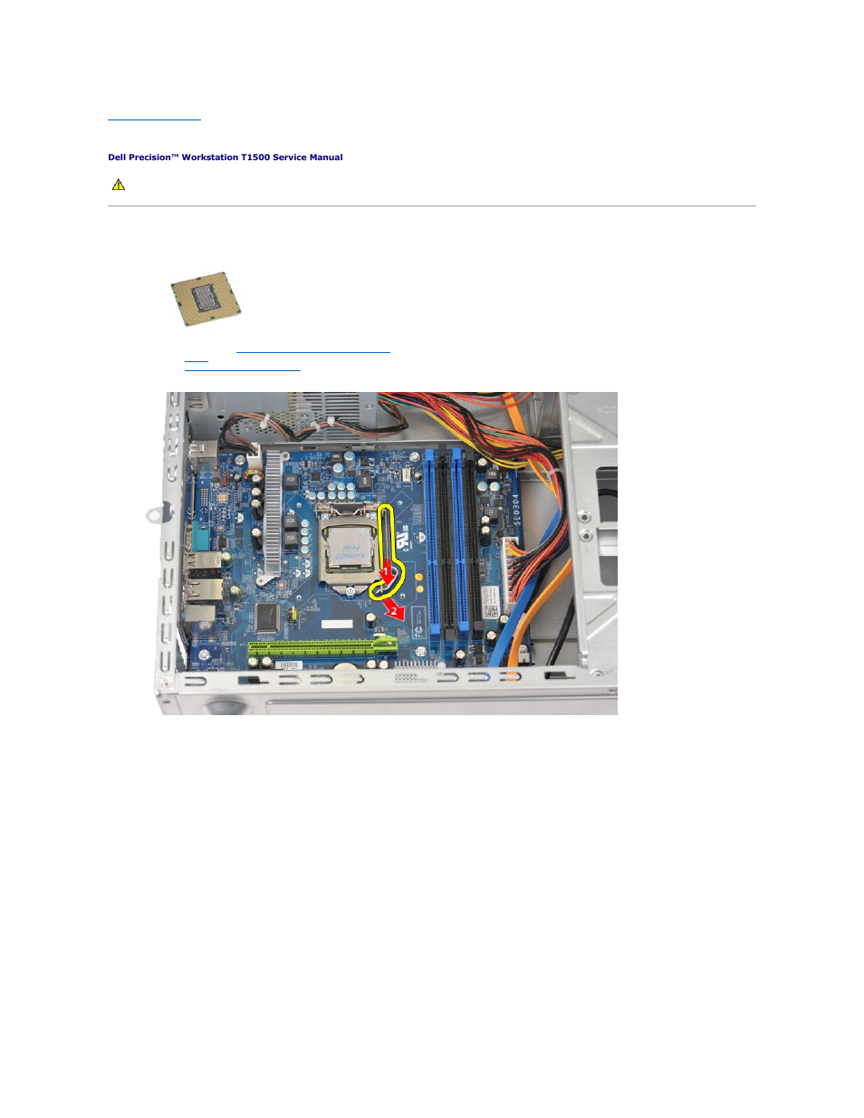 Processor, Removing the processor | Dell Precision T1500 (Late 2009) User Manual | Page 37 / 48