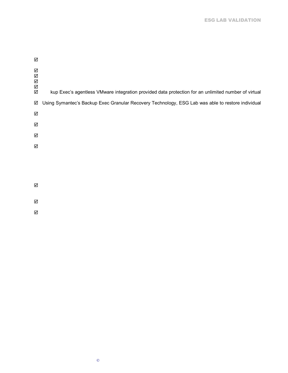 Esg lab validation highlights, Issues to consider | Dell PowerVault DL2100 User Manual | Page 21 / 23