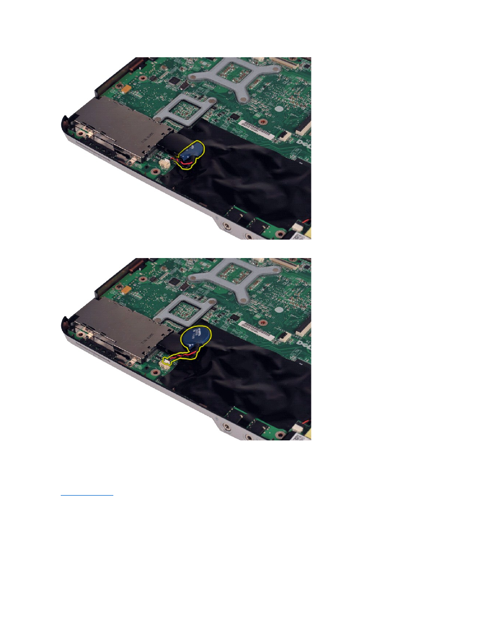 Replacing the coin-cell battery | Dell Vostro 1014 (Mid 2009) User Manual | Page 9 / 76