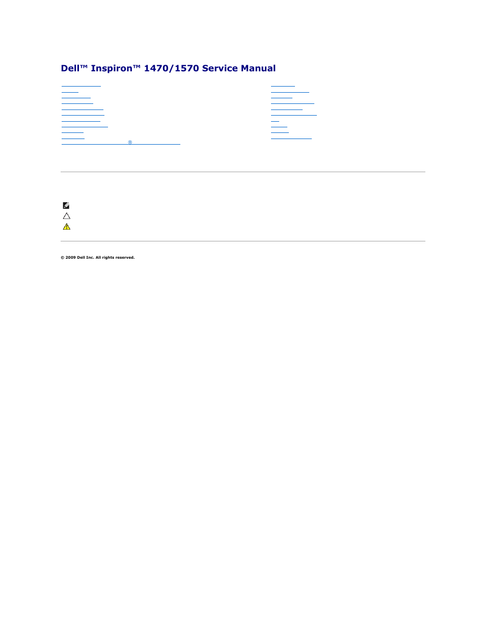 Dell Inspiron 15z (1570, Mid 2009) User Manual | 45 pages