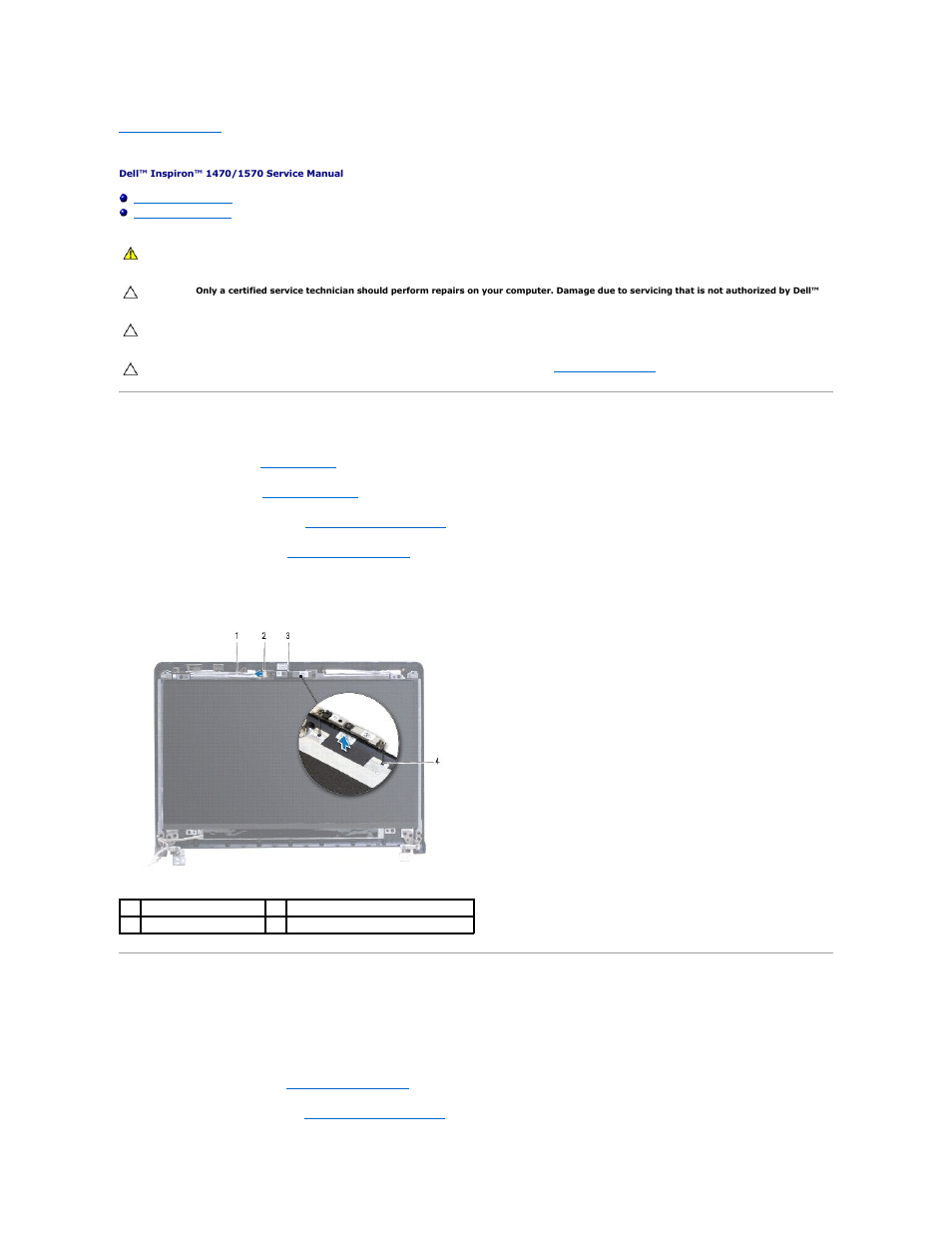 Camera, Removing the camera, Replacing the camera | Dell Inspiron 15z (1570, Mid 2009) User Manual | Page 9 / 45
