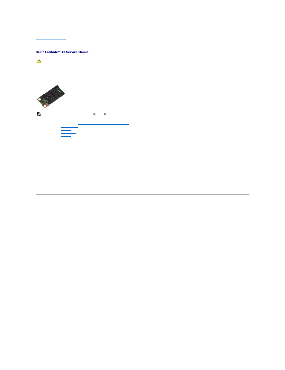 Sim card reader, Removing the sim card reader, Replacing the sim card reader | Dell Latitude 13 (Mid 2010) User Manual | Page 40 / 46