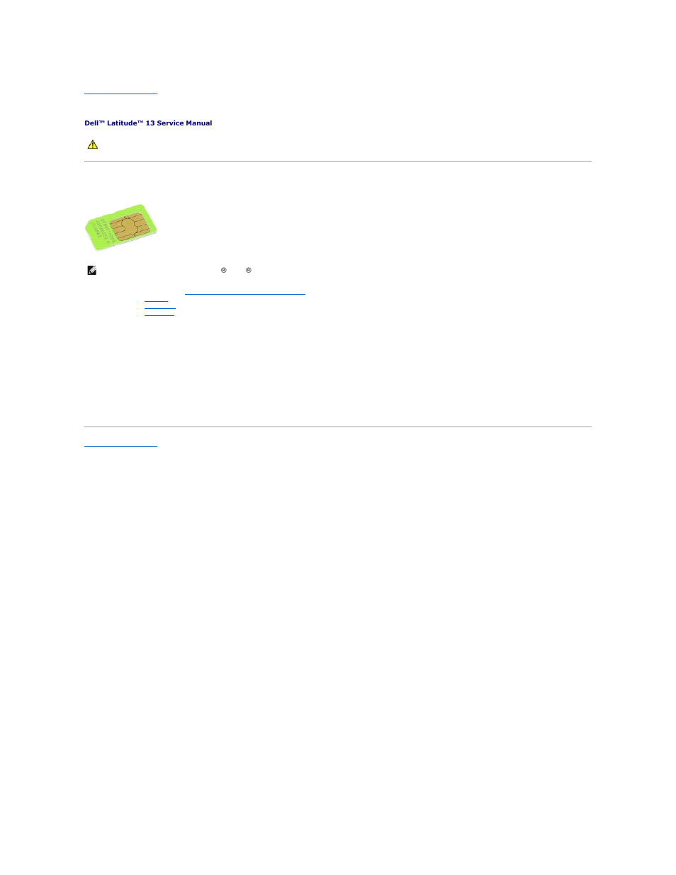 Subscriber identity module (sim) card, Removing the sim card, Replacing the sim card | Dell Latitude 13 (Mid 2010) User Manual | Page 41 / 46