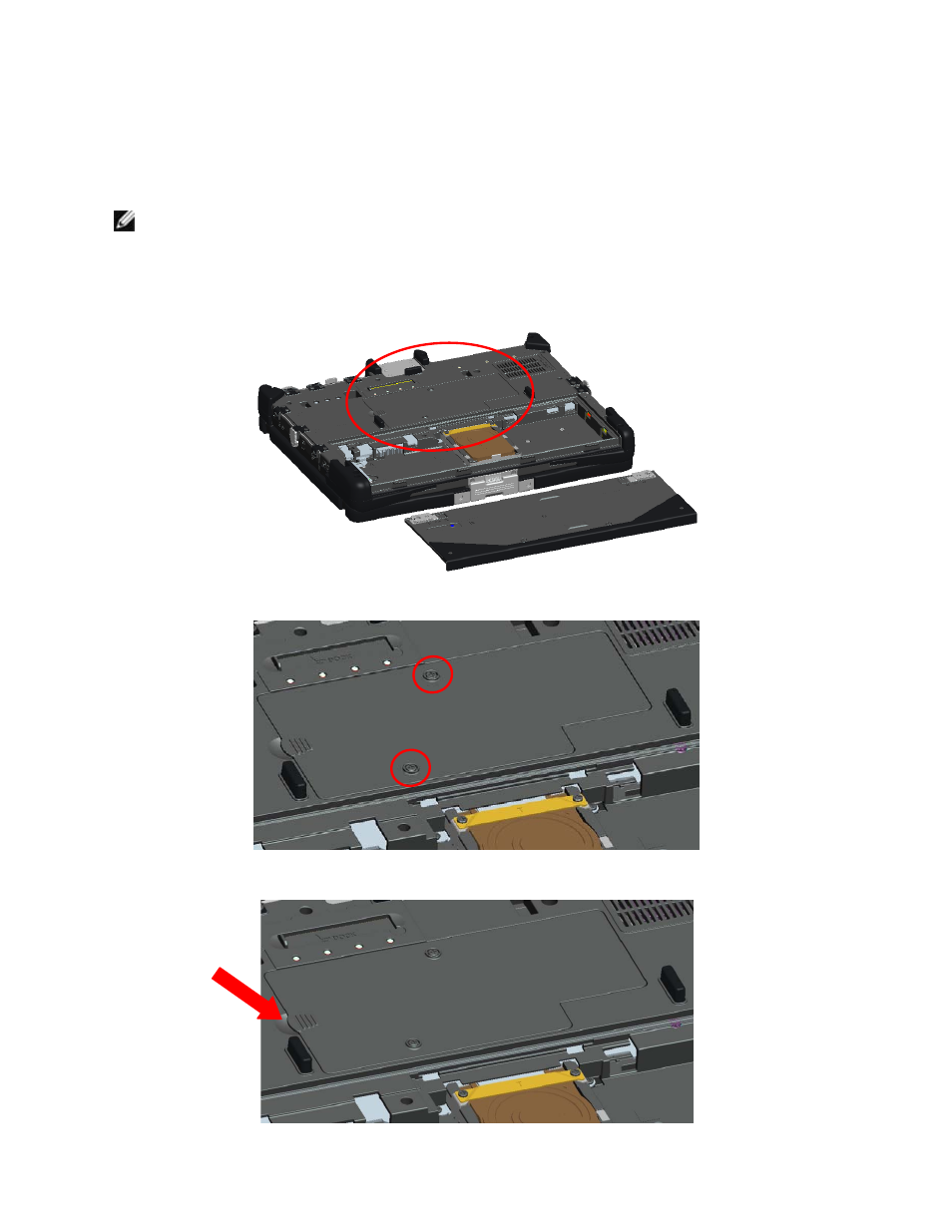 Memory access door | Dell Latitude XT2 XFR (Late 2009) User Manual | Page 13 / 25