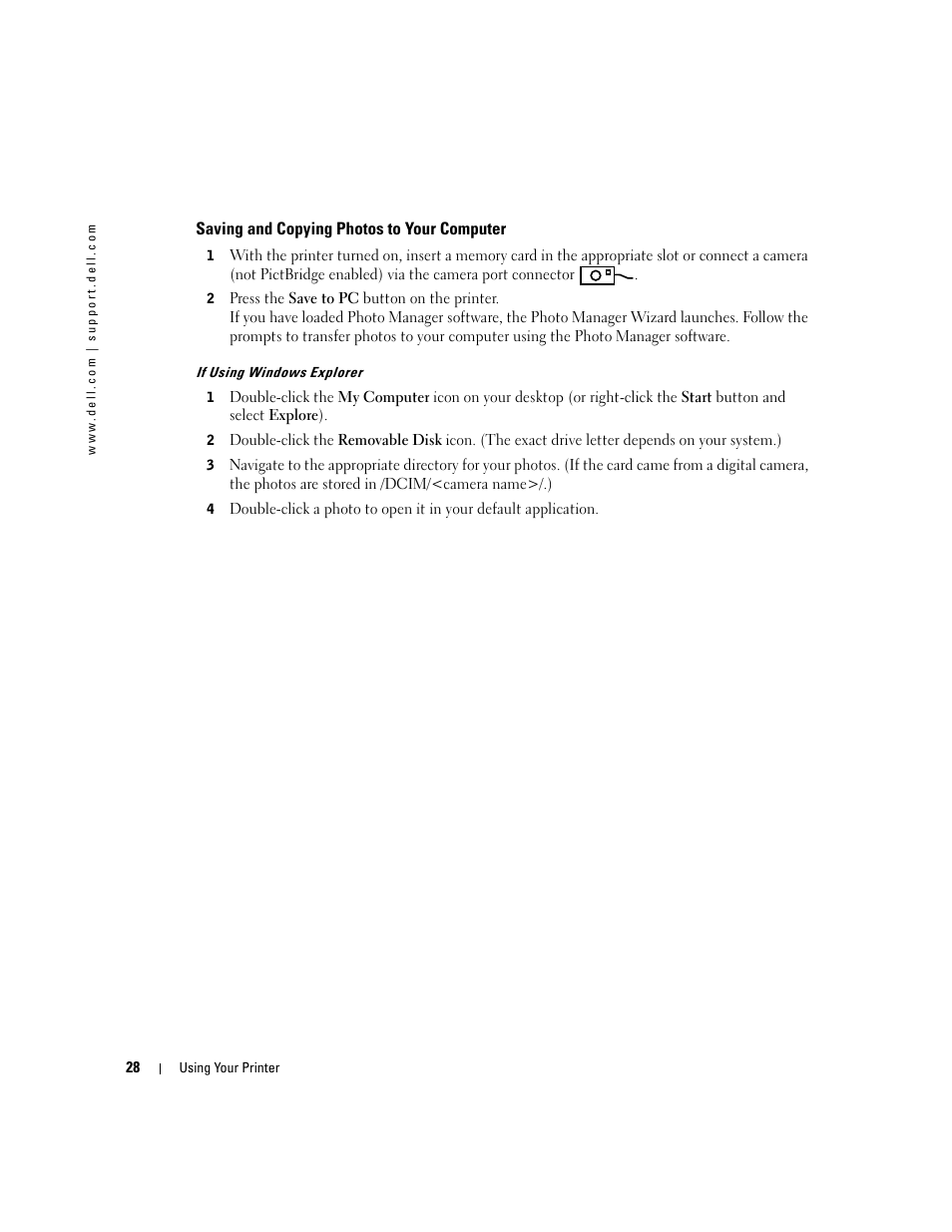 Saving and copying photos to your computer | Dell 540 Photo Printer User Manual | Page 28 / 76