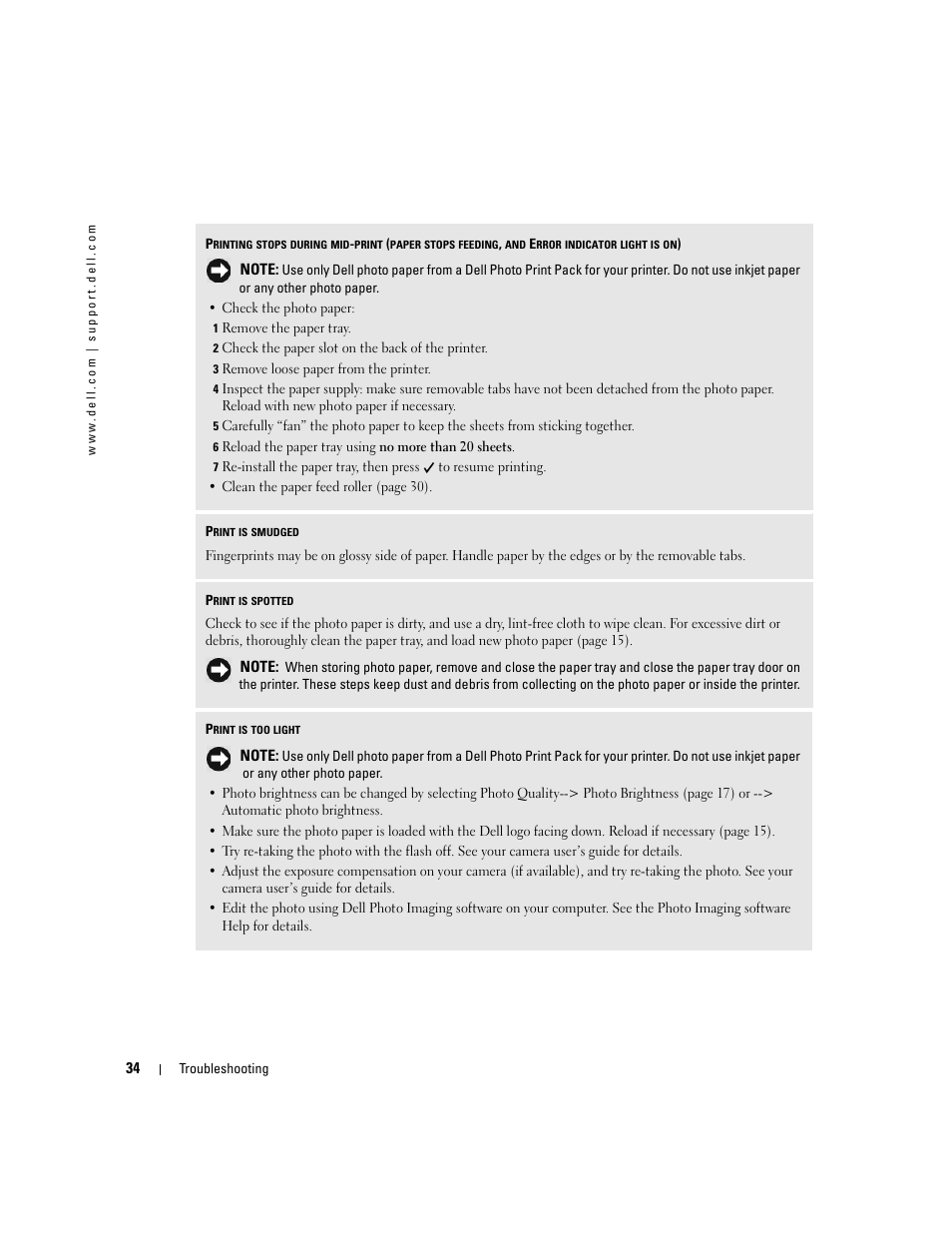 Dell 540 Photo Printer User Manual | Page 34 / 76