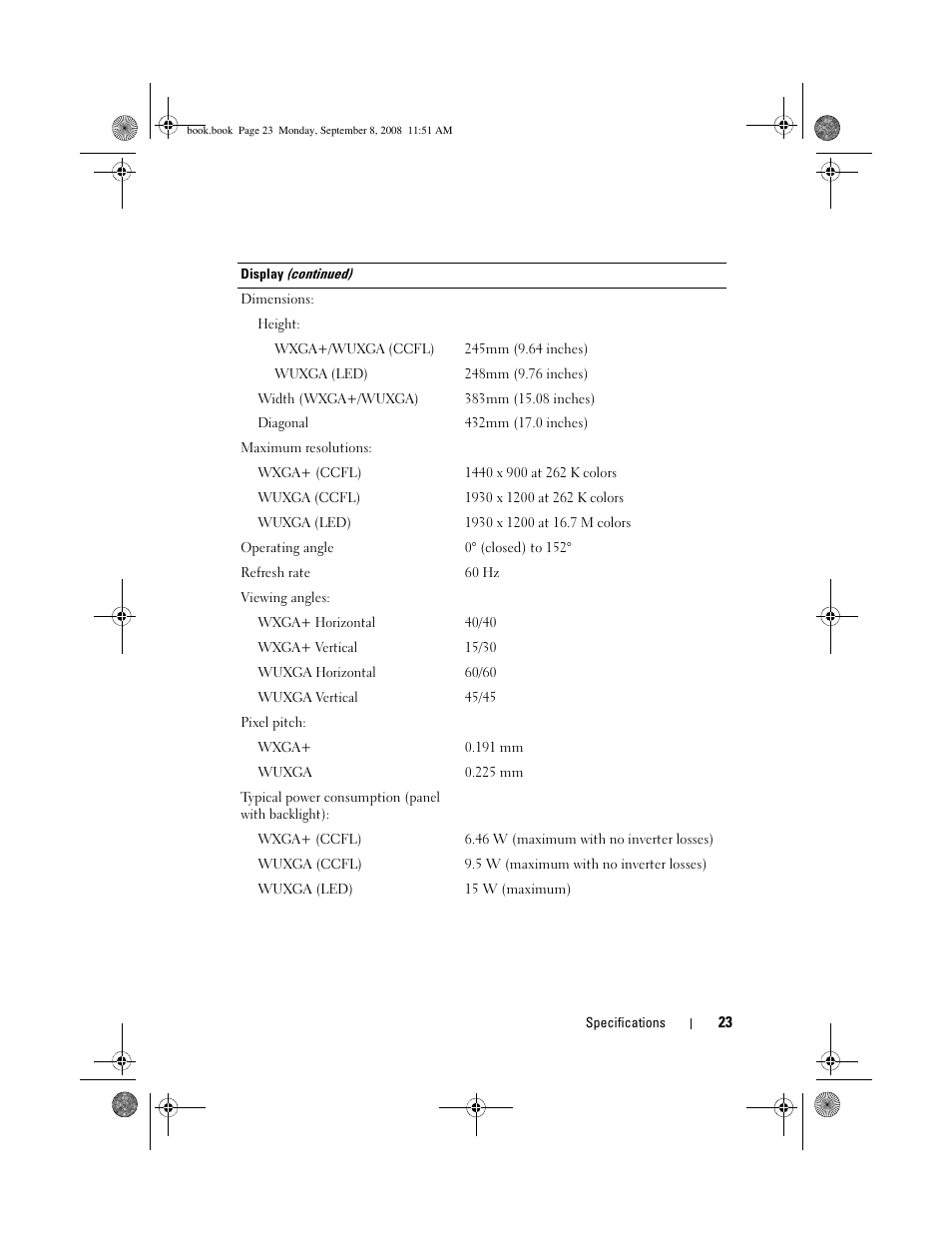 Dell Precision M6400 (Late 2008) User Manual | Page 23 / 54