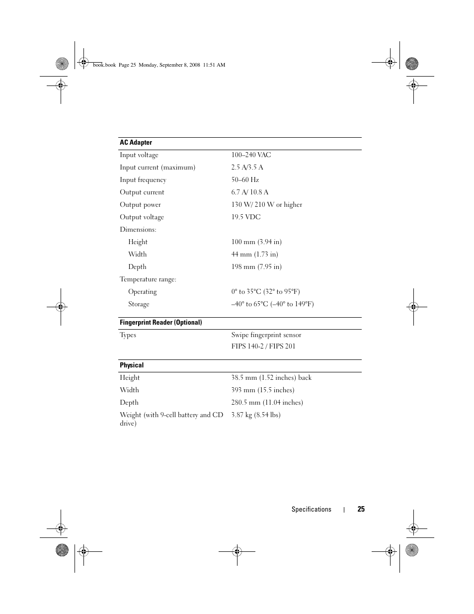 Dell Precision M6400 (Late 2008) User Manual | Page 25 / 54
