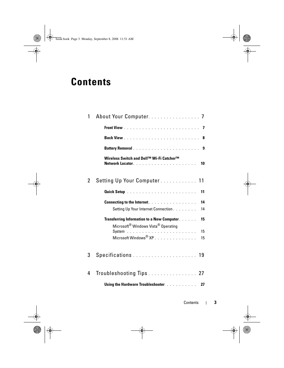 Dell Precision M6400 (Late 2008) User Manual | Page 3 / 54
