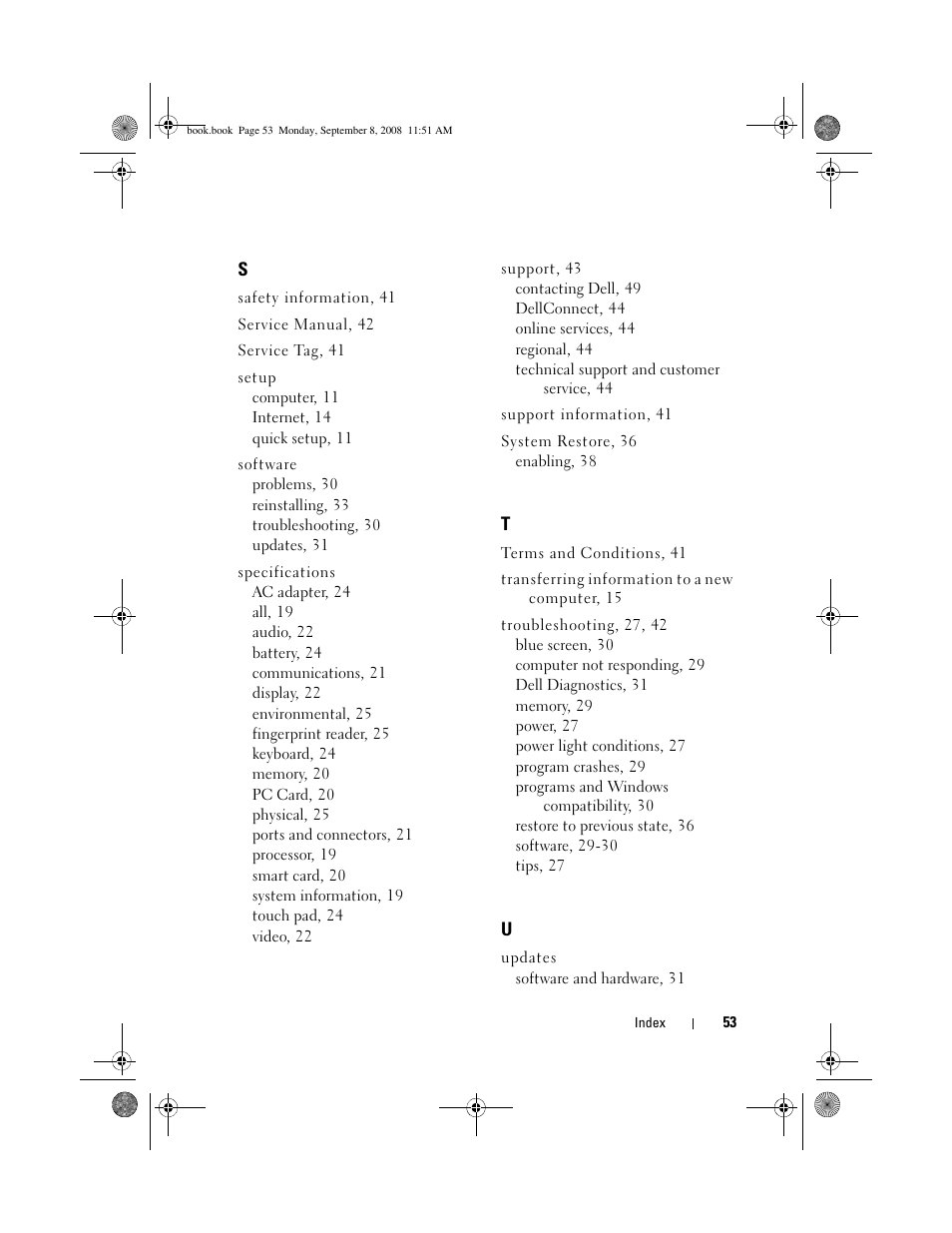 Dell Precision M6400 (Late 2008) User Manual | Page 53 / 54