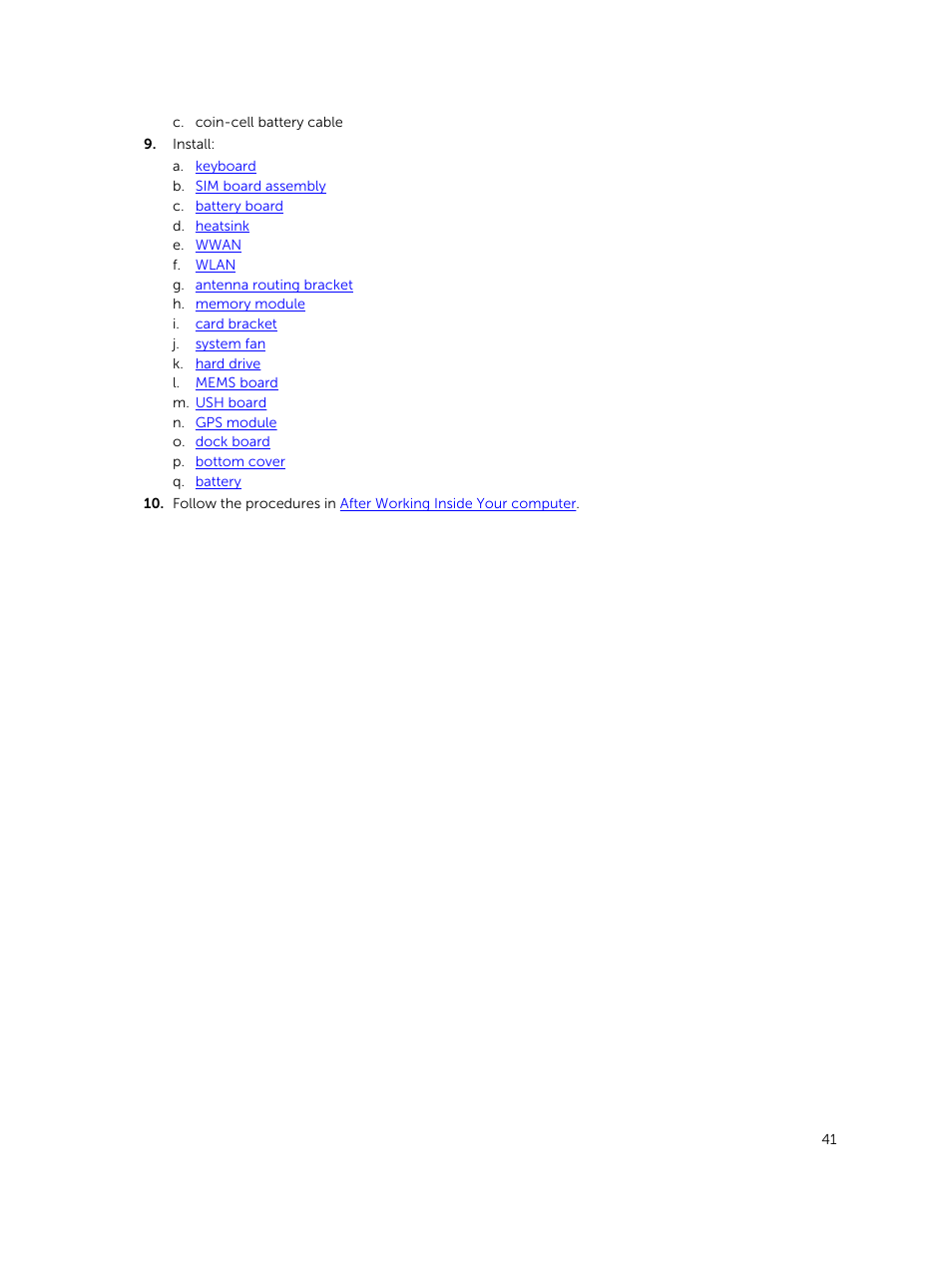 Dell Latitude 12 Rugged Extreme (7204, Early 2014) User Manual | Page 41 / 58