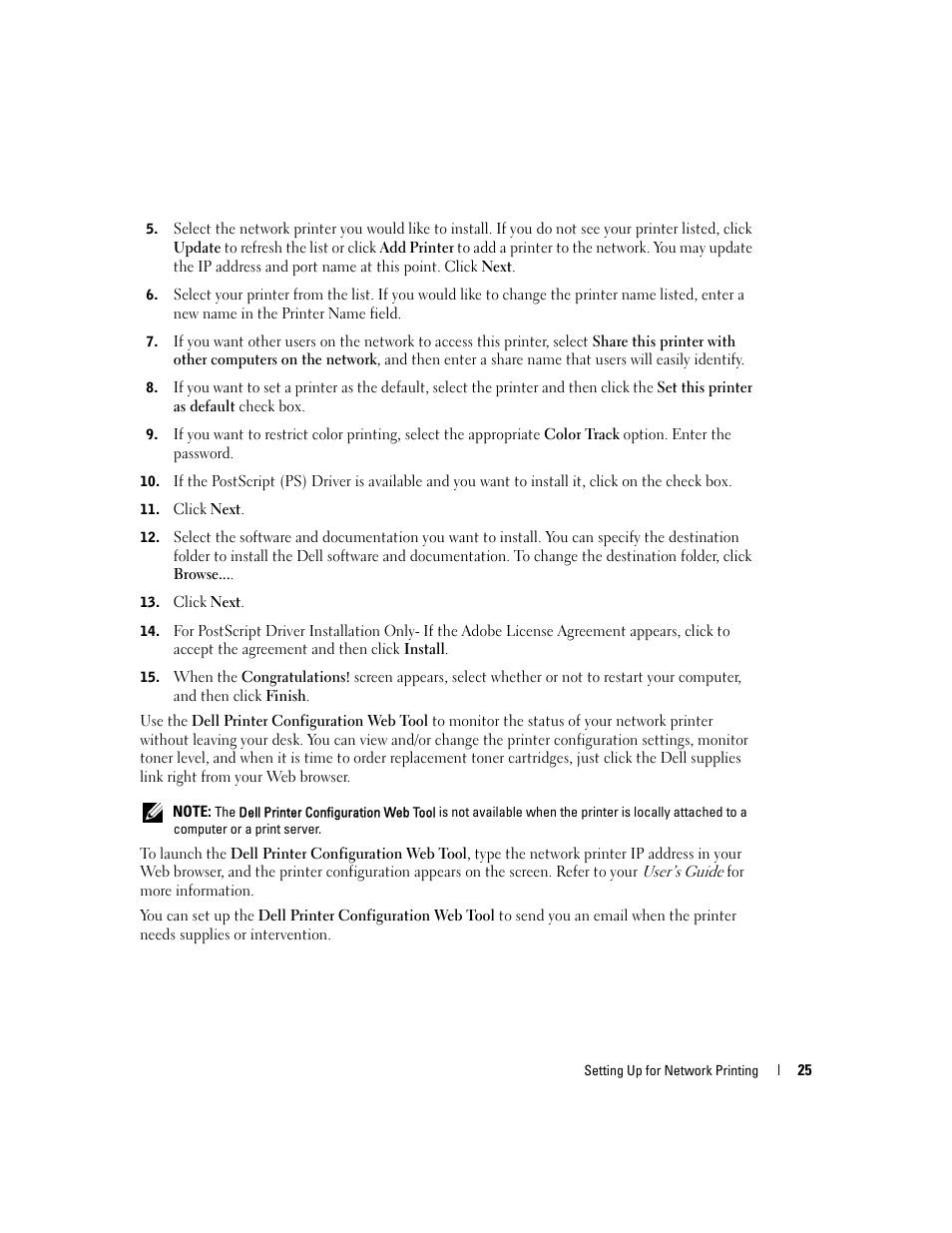 Dell 3100cn Color Laser Printer User Manual | Page 25 / 90