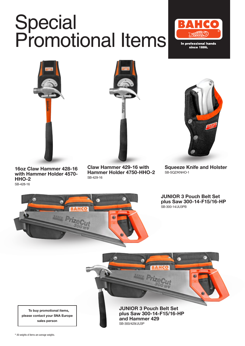 Special promotional items | Bahco Tool Holders Collection User Manual | Page 10 / 12