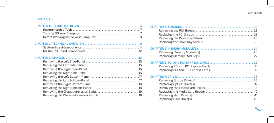 Dell Alienware Area 51 (Late 2009) User Manual | Page 3 / 103