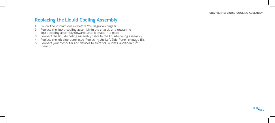 Replacing the liquid-cooling assembly | Dell Alienware Area 51 (Late 2009) User Manual | Page 69 / 103