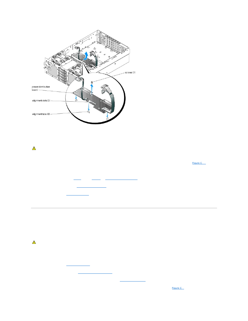 Chassis intrusion switch, Installing the power distribution board, Removing the chassis intrusion switch | Dell PowerEdge 6850 User Manual | Page 20 / 94