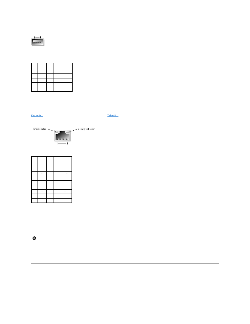 Integrated nic connectors, Network cable requirements, Diskette drives and optical drives | Figure b, Table b | Dell PowerEdge 6850 User Manual | Page 9 / 94