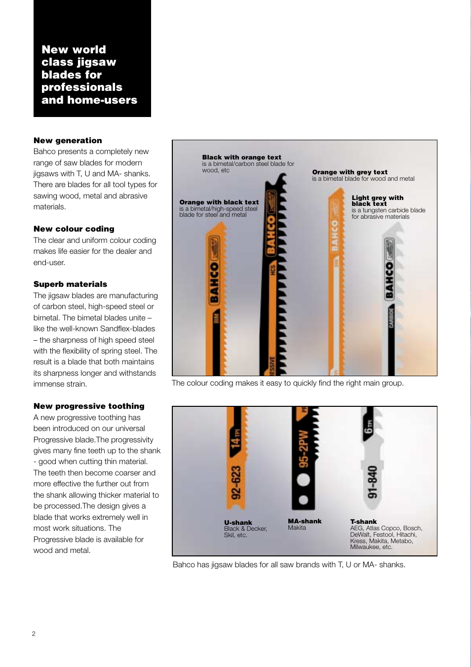 Bahco Jigsaw Blades User Manual | Page 2 / 8