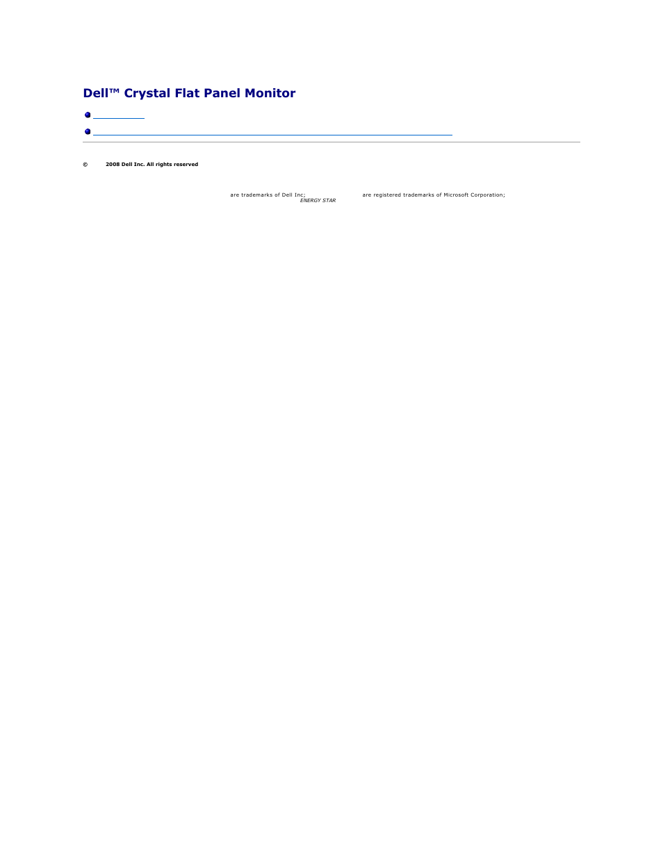 Dell™ crystal flat panel monitor | Dell Crystal Monitor User Manual | Page 22 / 27