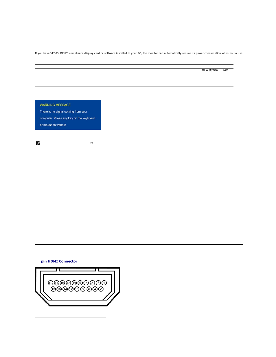Power management modes, Pin assignments | Dell Crystal Monitor User Manual | Page 4 / 27