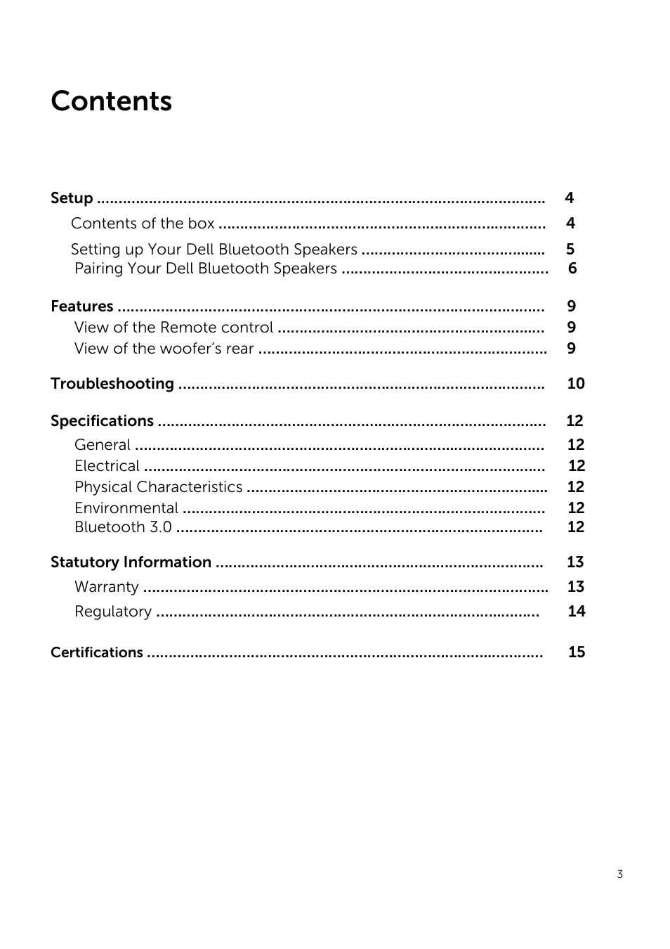 Dell Wireless Speaker System AC411 User Manual | Page 3 / 15