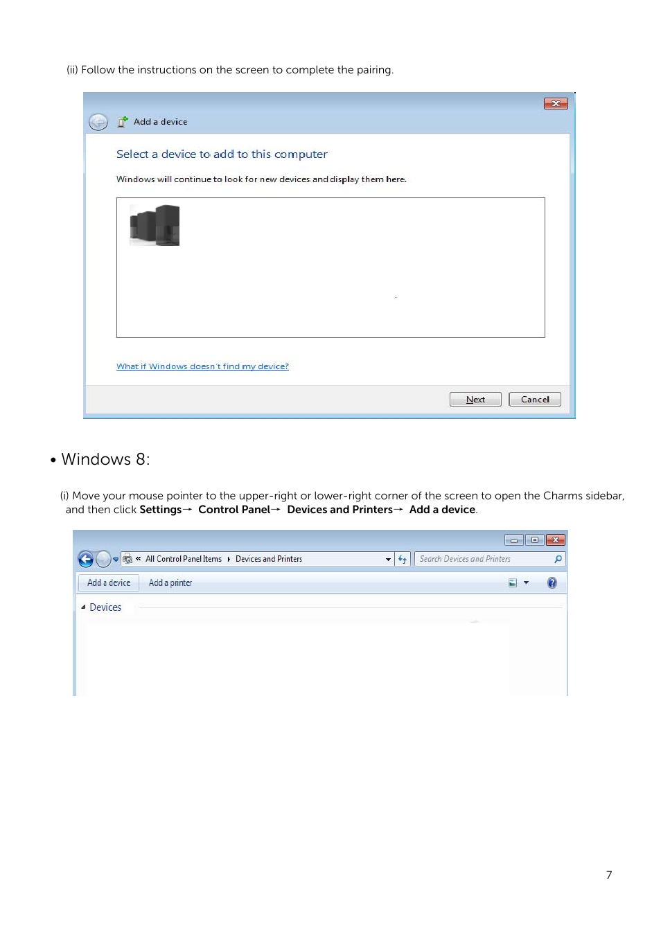 Windows 8 | Dell Wireless Speaker System AC411 User Manual | Page 7 / 15