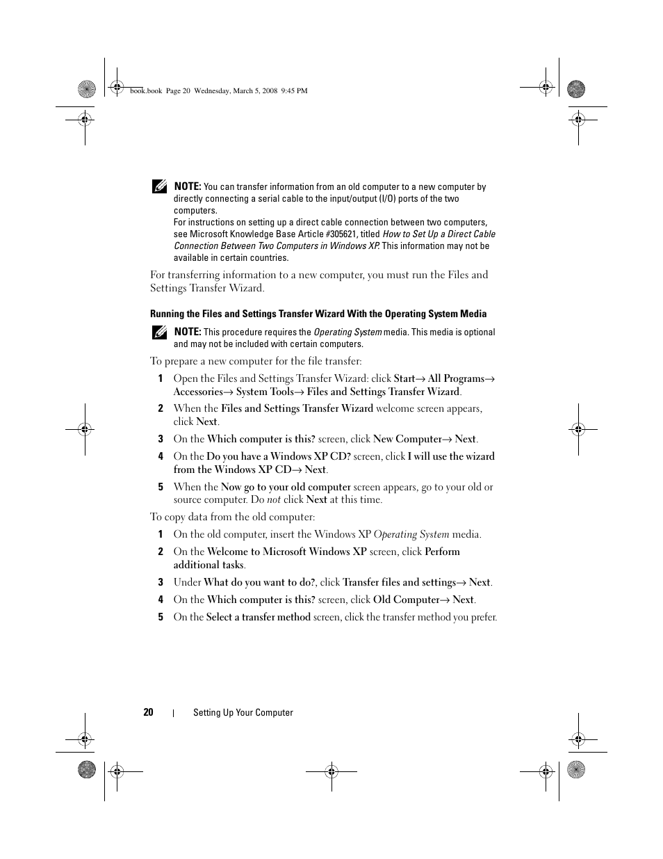 Dell Vostro 410 (Late 2008) User Manual | Page 20 / 76