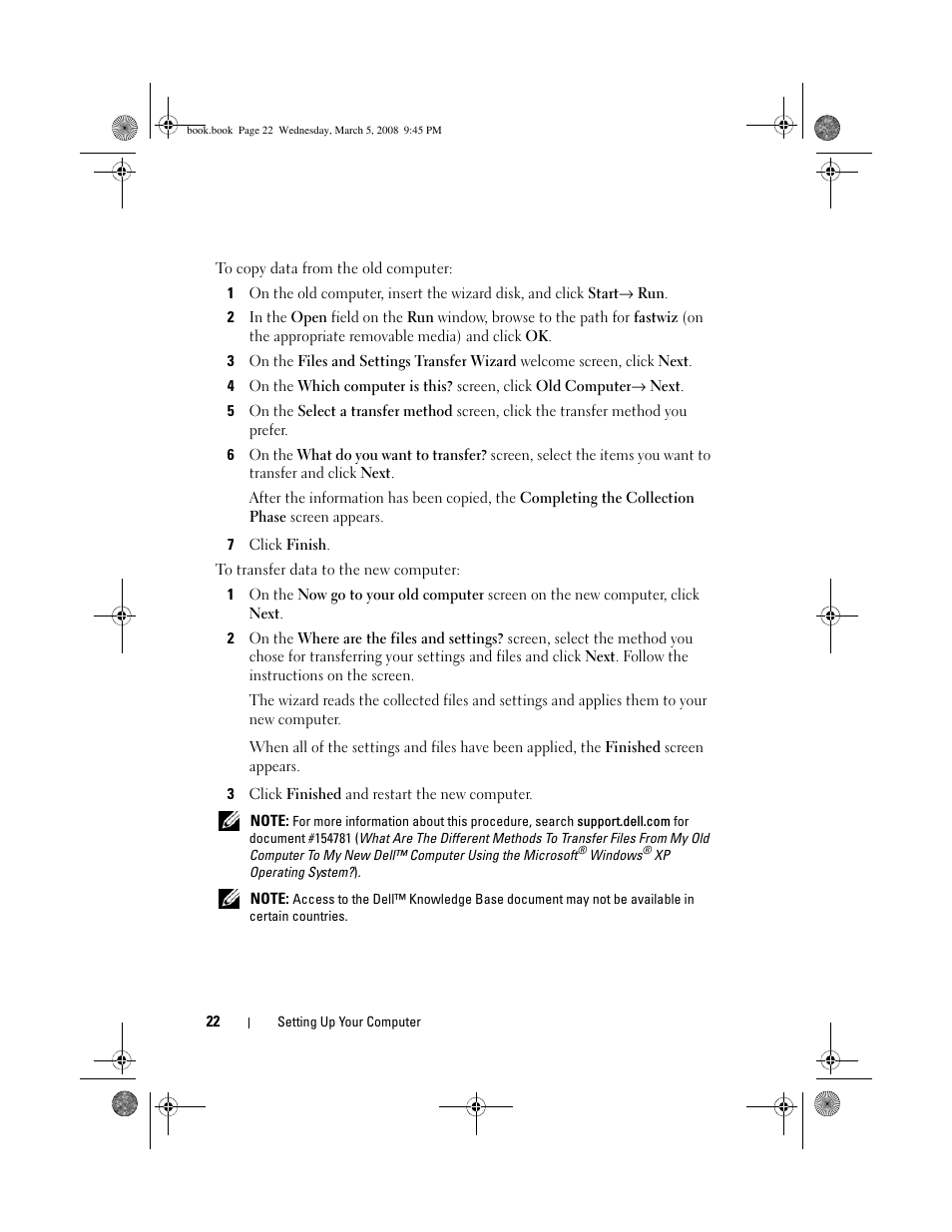 Dell Vostro 410 (Late 2008) User Manual | Page 22 / 76