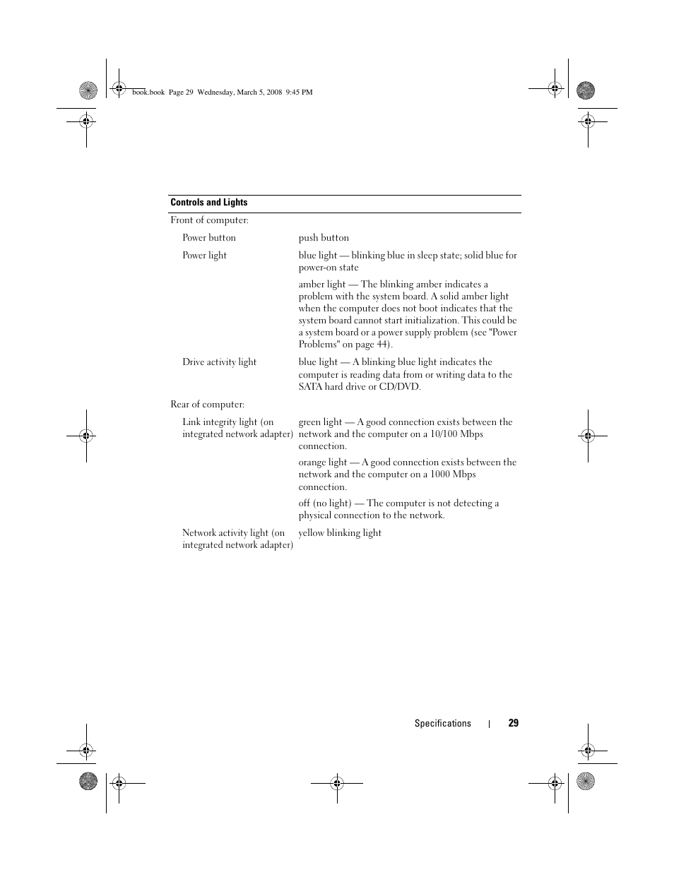 Dell Vostro 410 (Late 2008) User Manual | Page 29 / 76