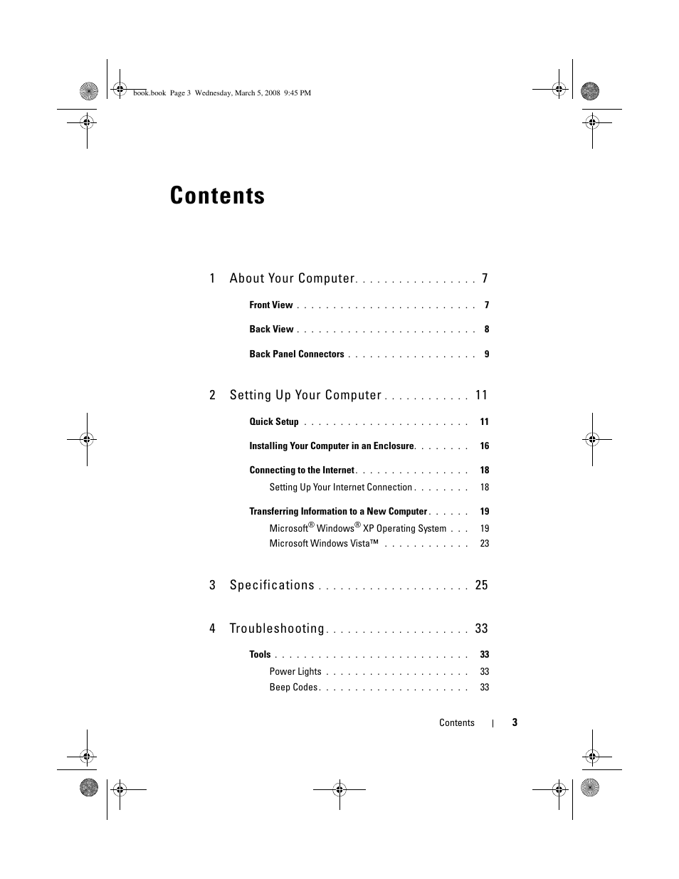 Dell Vostro 410 (Late 2008) User Manual | Page 3 / 76