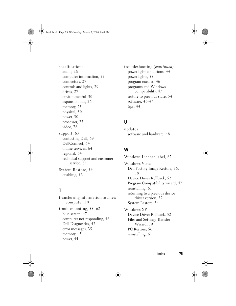 Dell Vostro 410 (Late 2008) User Manual | Page 75 / 76