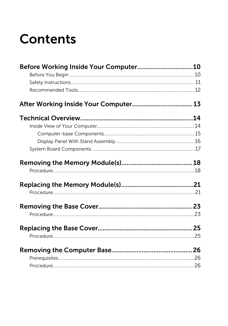 Dell Inspiron 23 (2350, Mid 2013) User Manual | Page 3 / 106