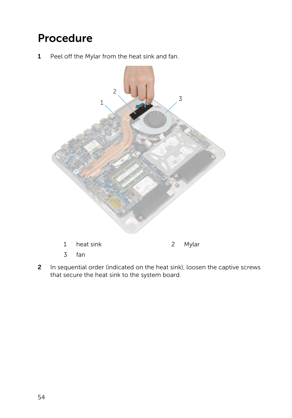 Procedure | Dell Inspiron 23 (2350, Mid 2013) User Manual | Page 54 / 106