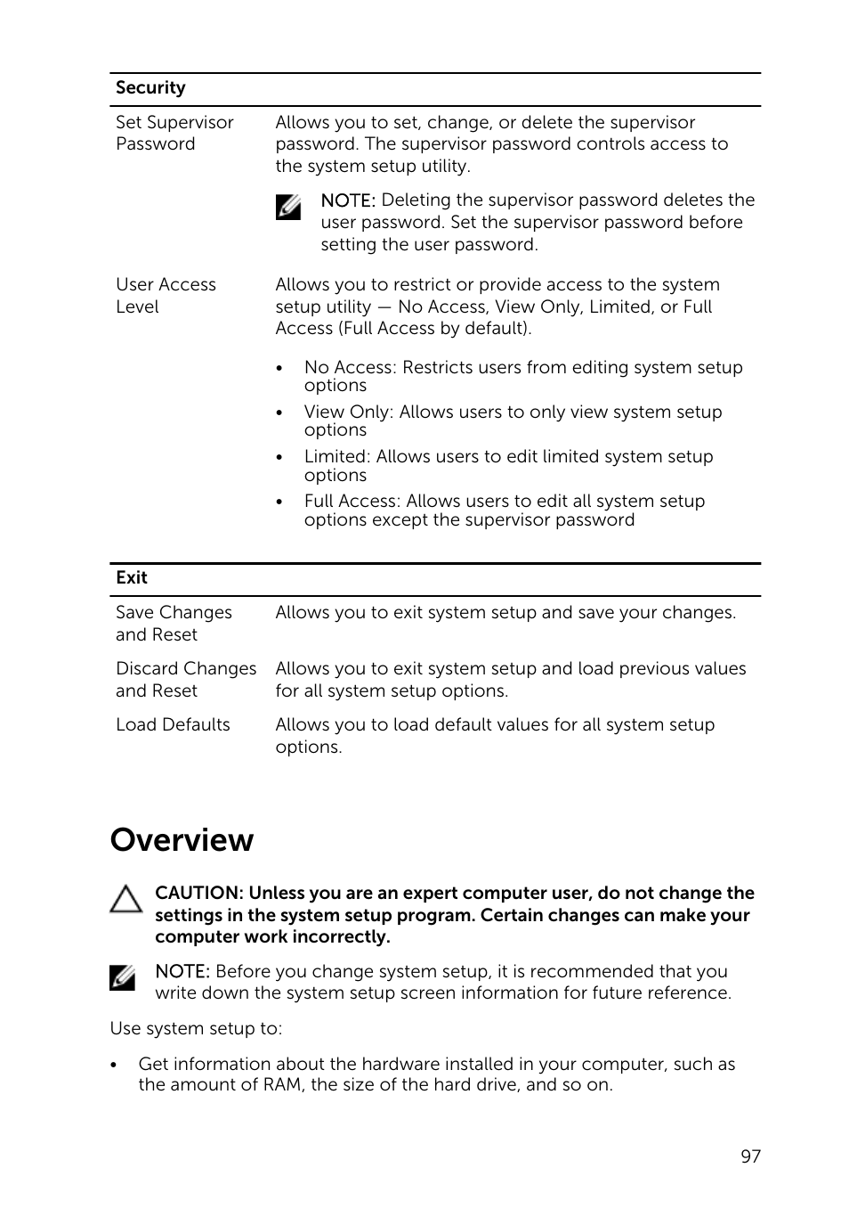 Overview | Dell Inspiron 23 (2350, Mid 2013) User Manual | Page 97 / 106