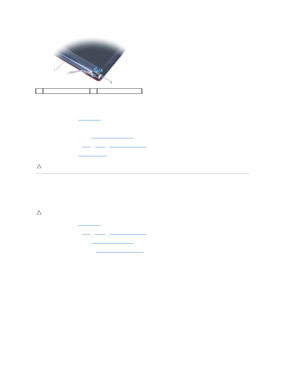 Display bezel, Replacing the display hinge covers, Removing the display bezel | Dell Inspiron 13 (1370, Late 2009) User Manual | Page 17 / 51