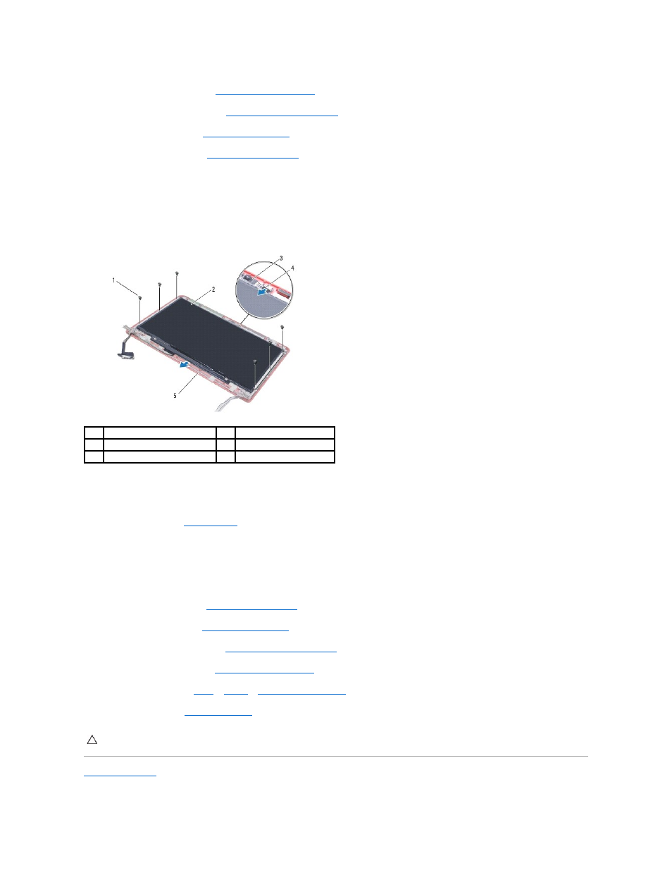 Replacing the display panel | Dell Inspiron 13 (1370, Late 2009) User Manual | Page 20 / 51