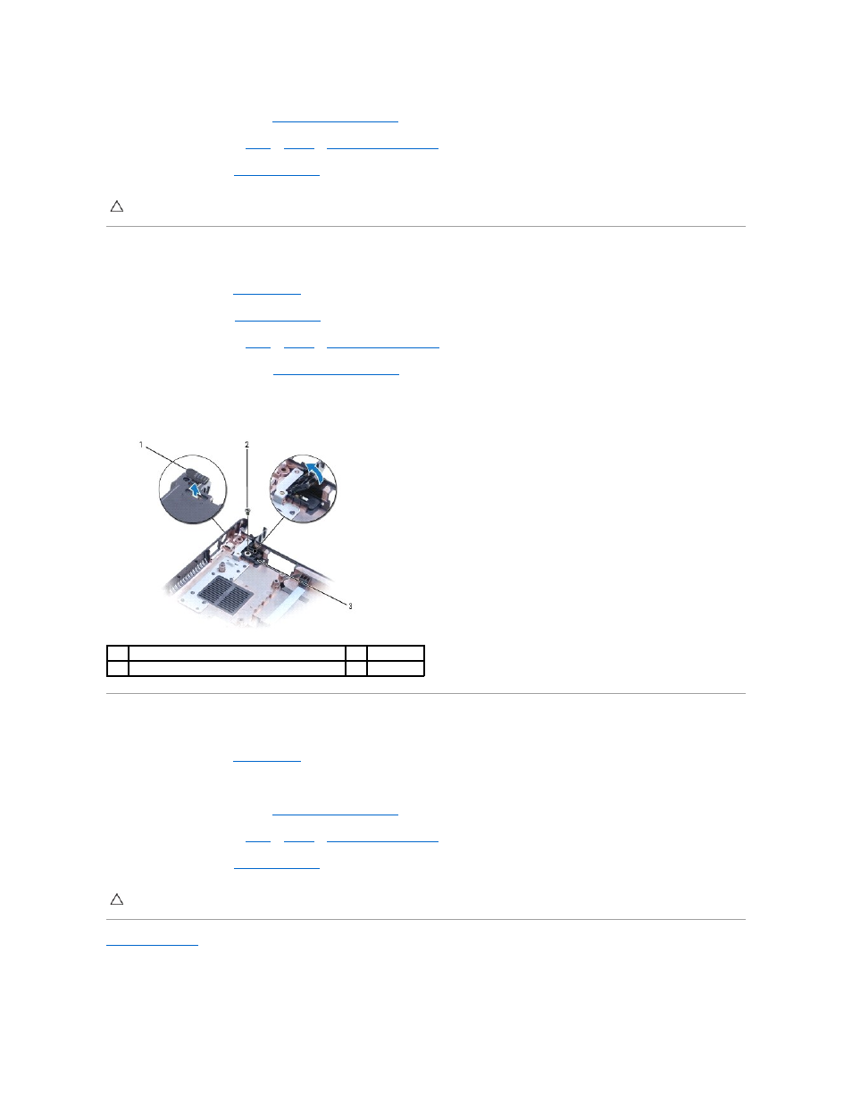 Removing the battery lock latch assembly, Replacing the battery lock latch assembly | Dell Inspiron 13 (1370, Late 2009) User Manual | Page 29 / 51