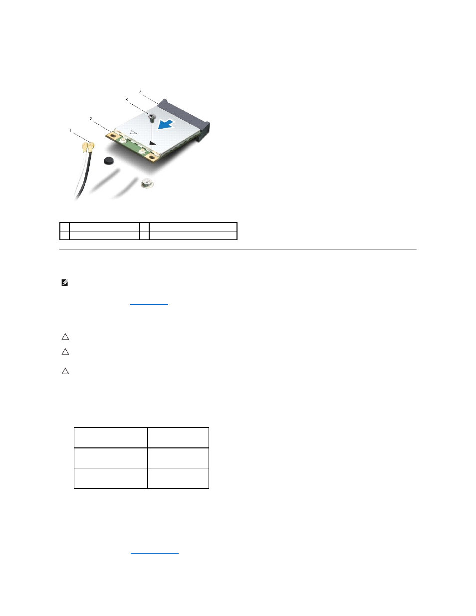 Replacing the mini-card(s) | Dell Inspiron 13 (1370, Late 2009) User Manual | Page 34 / 51