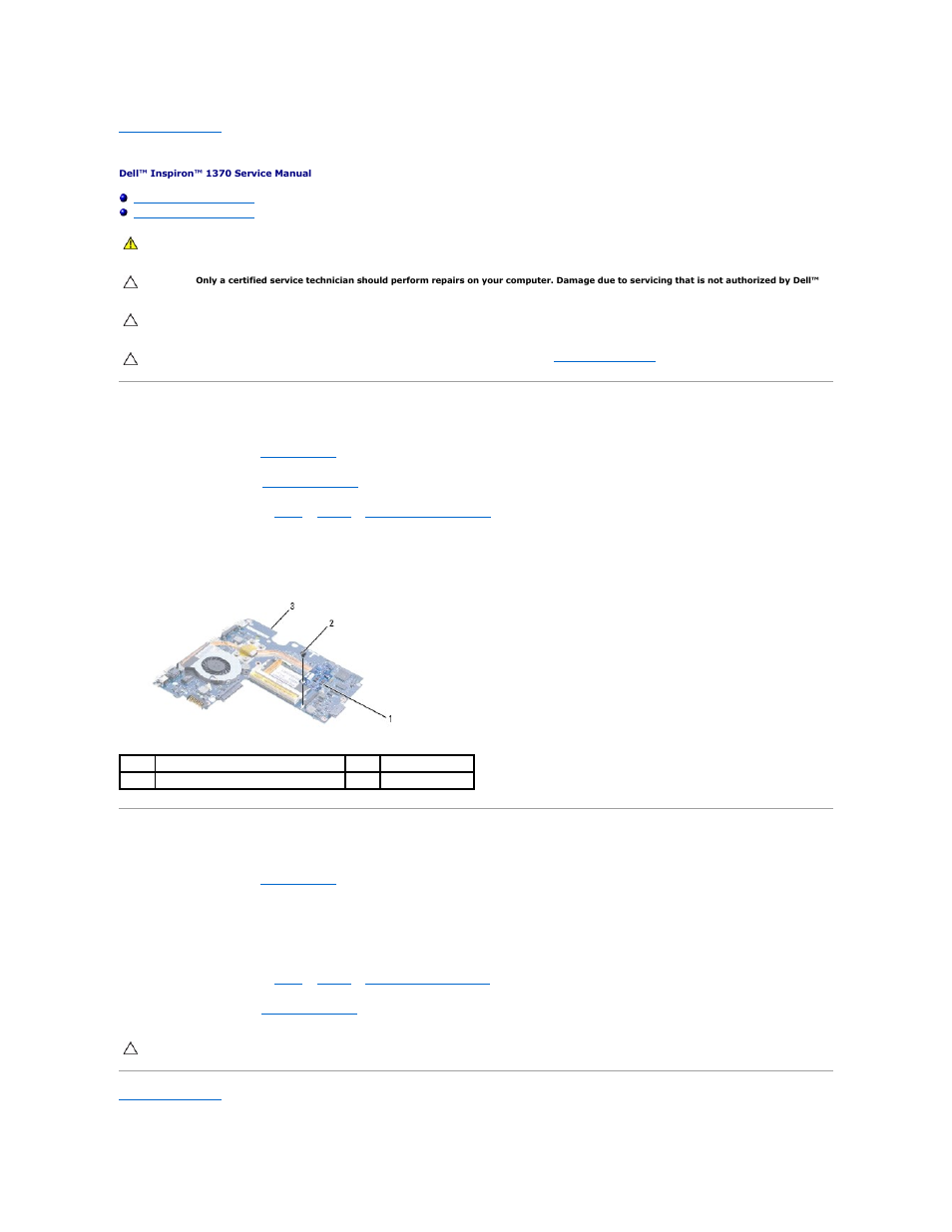 Power board, Removing the power board, Replacing the power board | Dell Inspiron 13 (1370, Late 2009) User Manual | Page 40 / 51