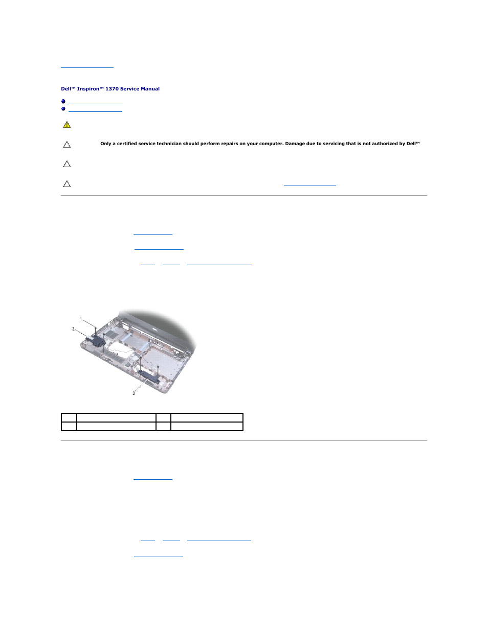 Speakers, Removing the speakers, Replacing the speakers | Dell Inspiron 13 (1370, Late 2009) User Manual | Page 44 / 51