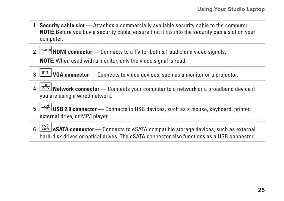 Dell Studio 15 (1555, Early 2009) User Manual | Page 27 / 102