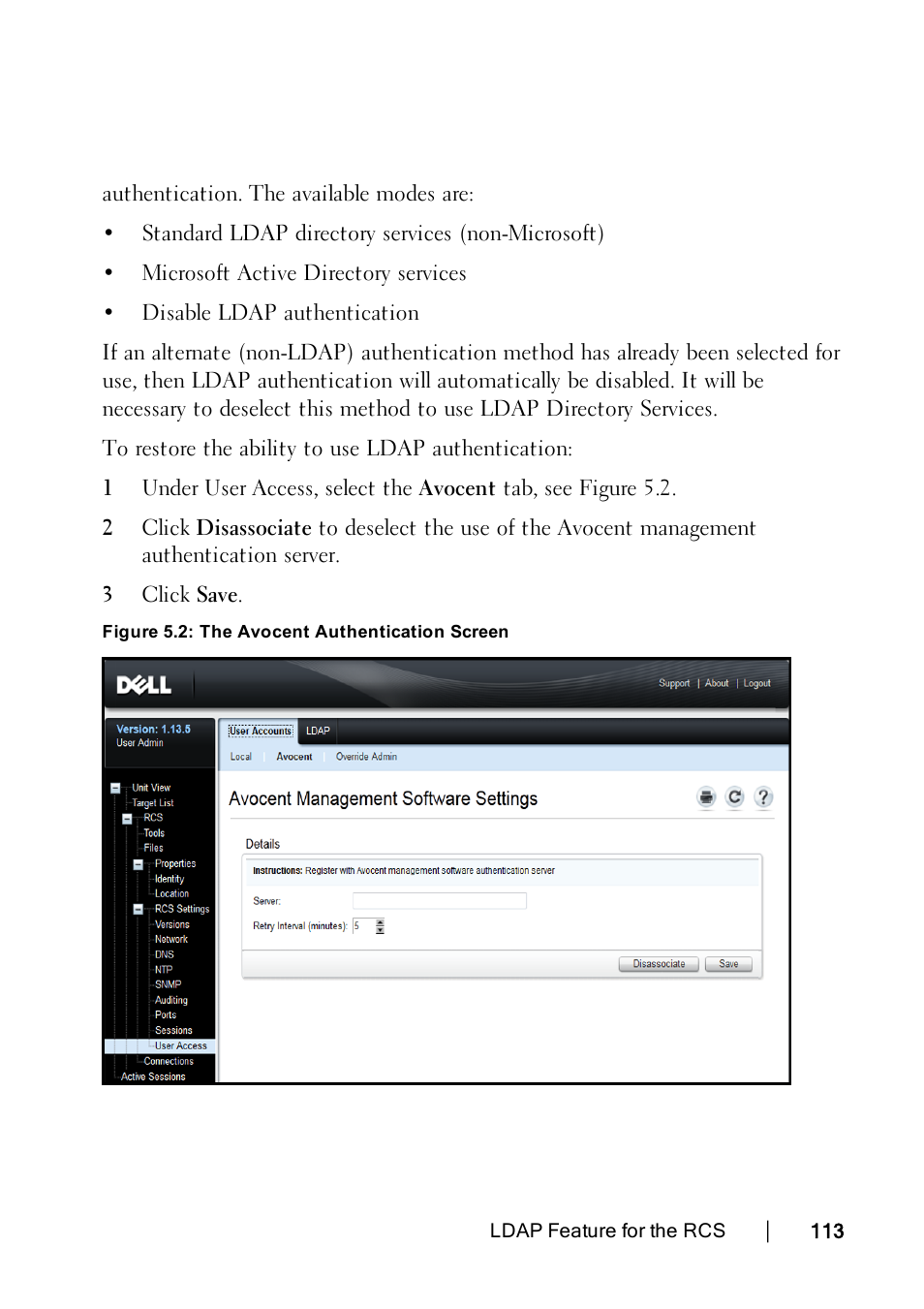 Authenticationscreen | Dell KVM 4322DS User Manual | Page 123 / 188