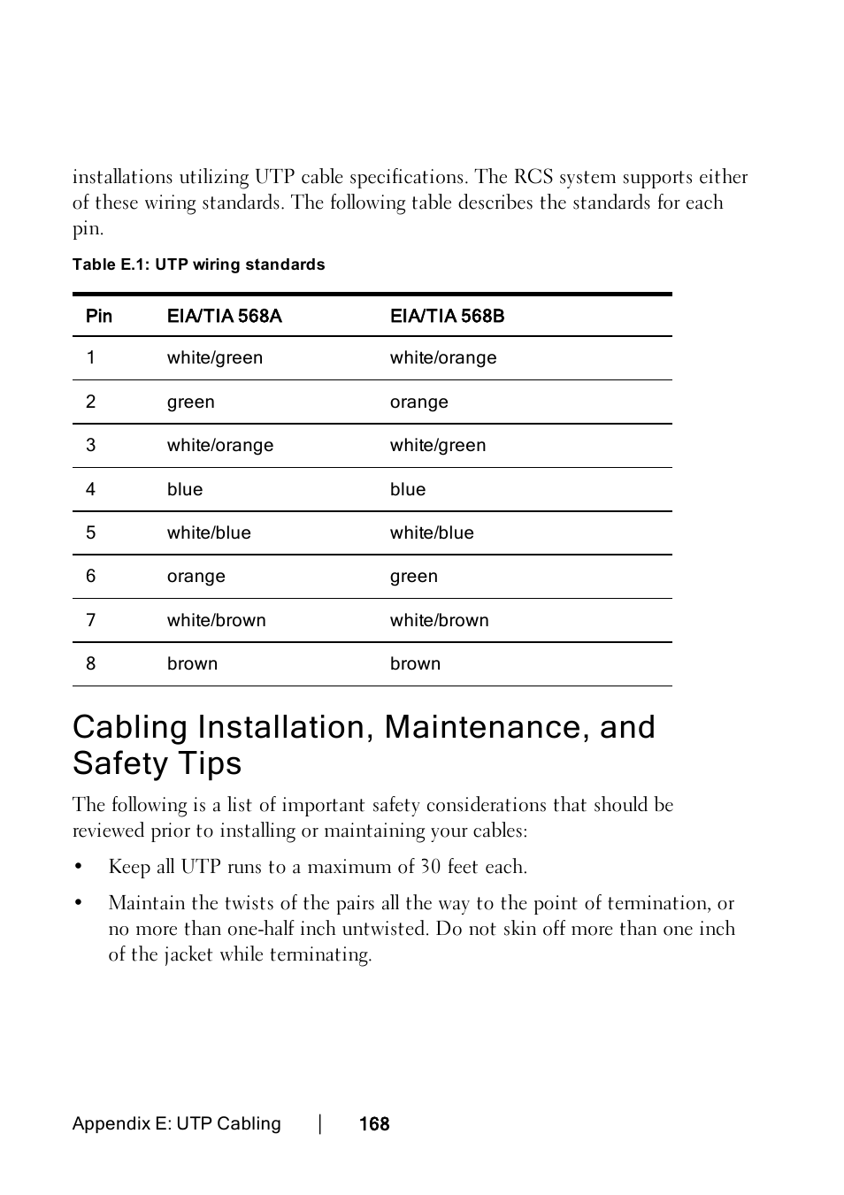 Cabling installation, maintenance, and safety tips | Dell KVM 4322DS User Manual | Page 178 / 188