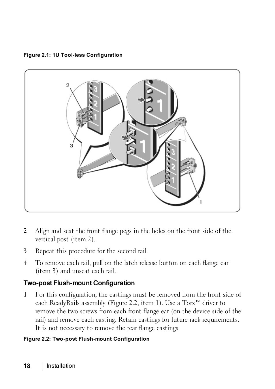 1utoollessconfig, Flushmountfig | Dell KVM 4322DS User Manual | Page 28 / 188