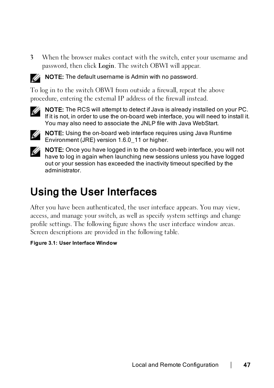 Using the user interfaces | Dell KVM 4322DS User Manual | Page 57 / 188