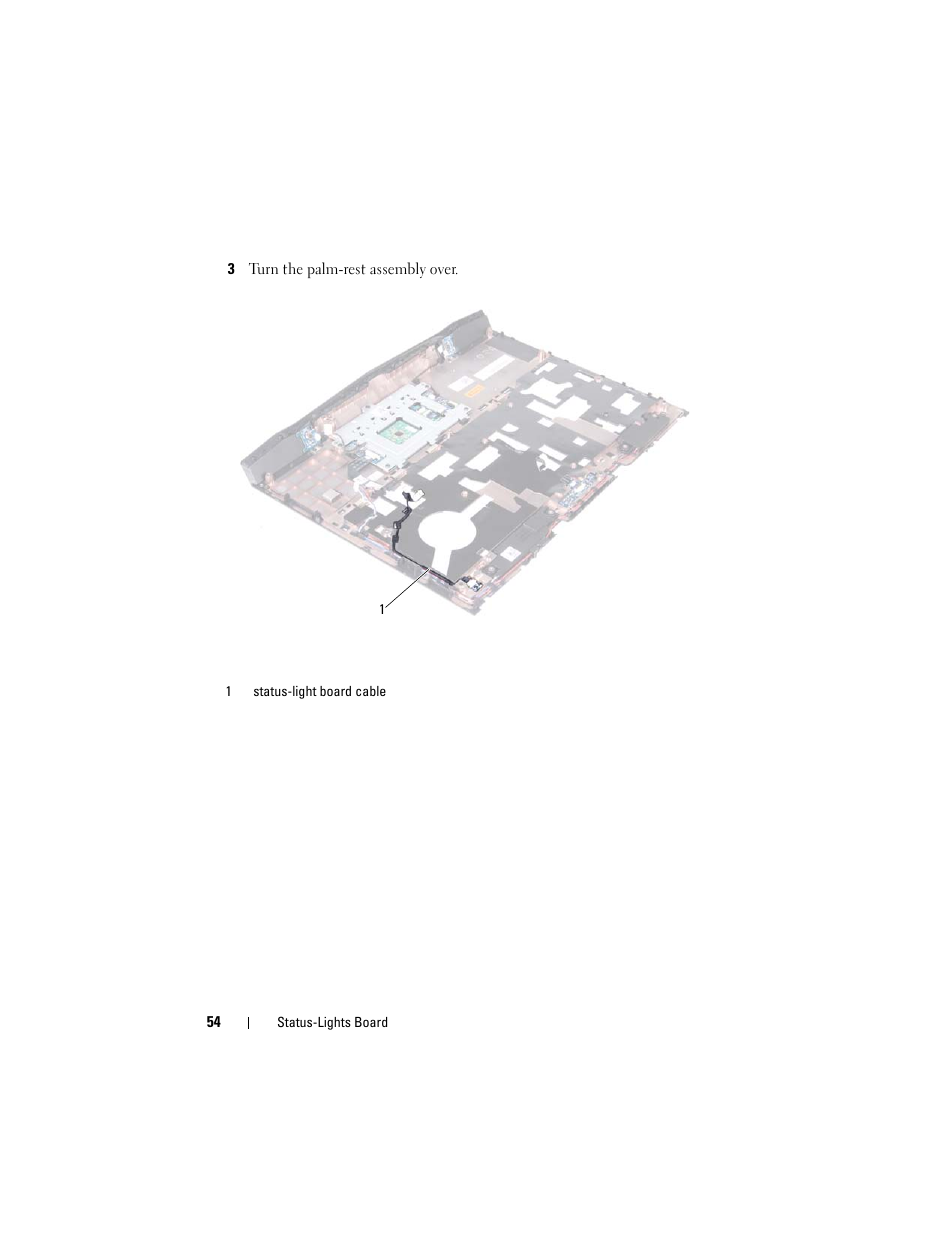 3 turn the palm-rest assembly over | Dell Alienware M14x R2 (Early 2012) User Manual | Page 52 / 104
